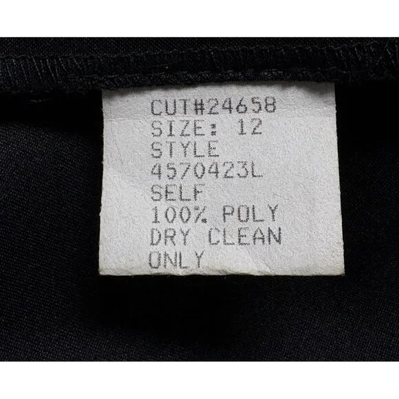 TADASHI Collection Women Maxi Satin Skirt Sz 12 Black Full Wedding Event 93-2 - Picture 7 of 9